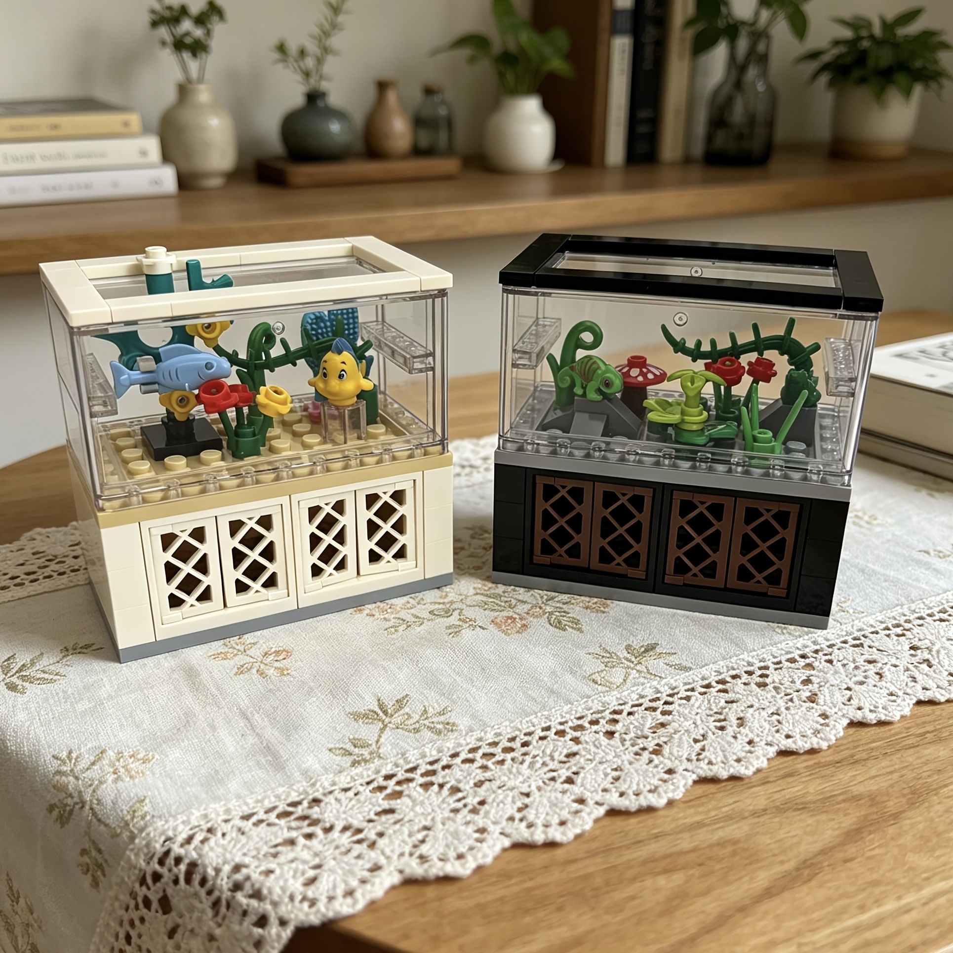 Miniature Kitchen Furniture Building Bricks Set